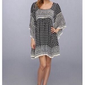 Free People Black and White Mini Dress